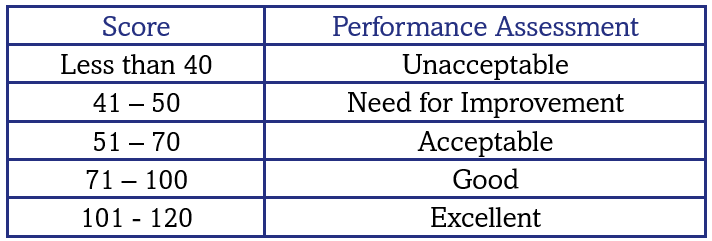 Performance Scores